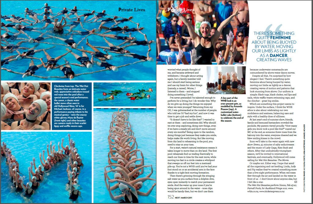 NEXT magazine 4-pg article 'Dripping With Glamour' March 2011, Mary de Ruyter