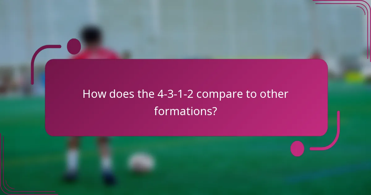 How does the 4-3-1-2 compare to other formations?