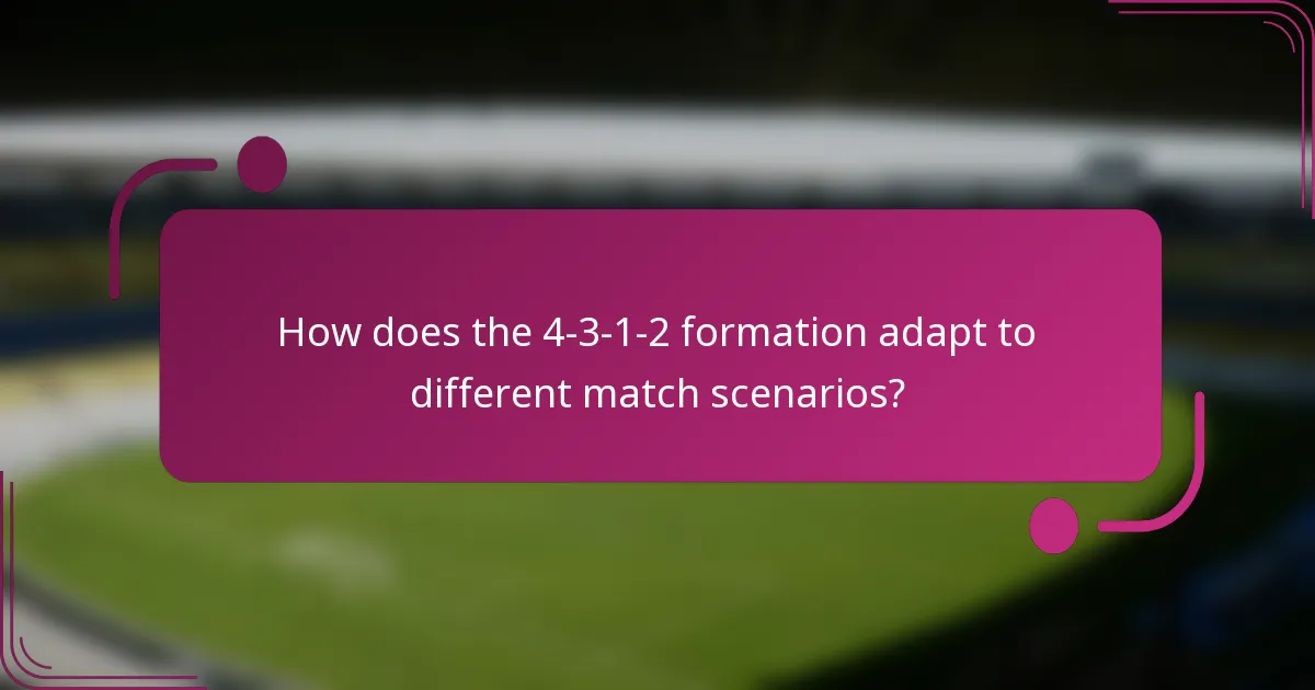 How does the 4-3-1-2 formation adapt to different match scenarios?