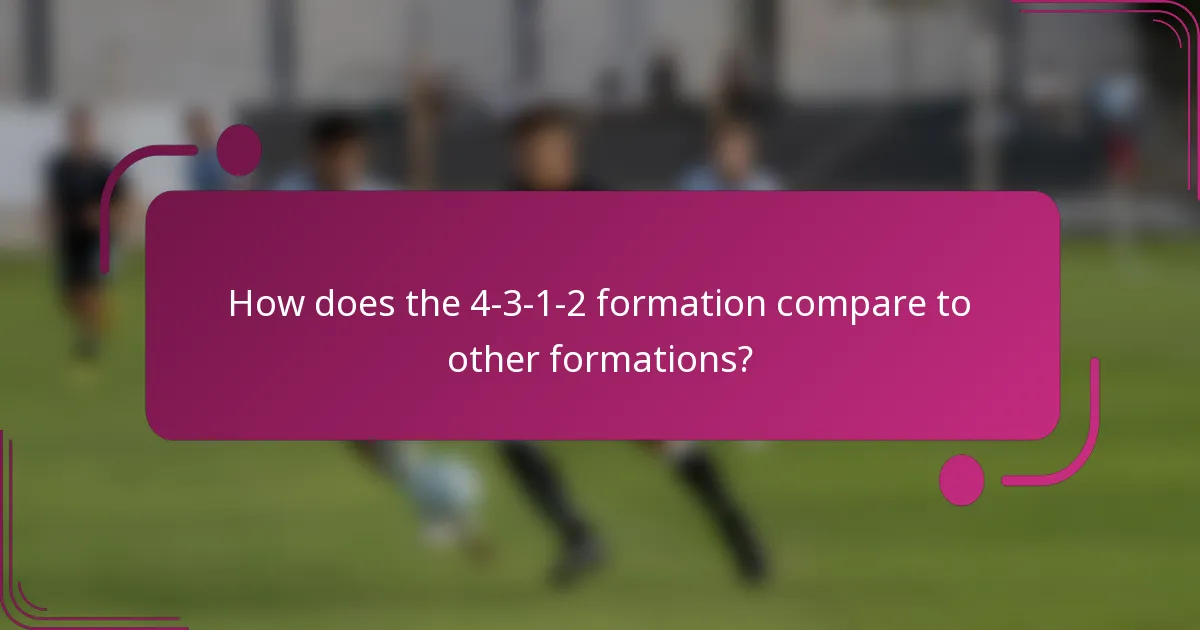 How does the 4-3-1-2 formation compare to other formations?