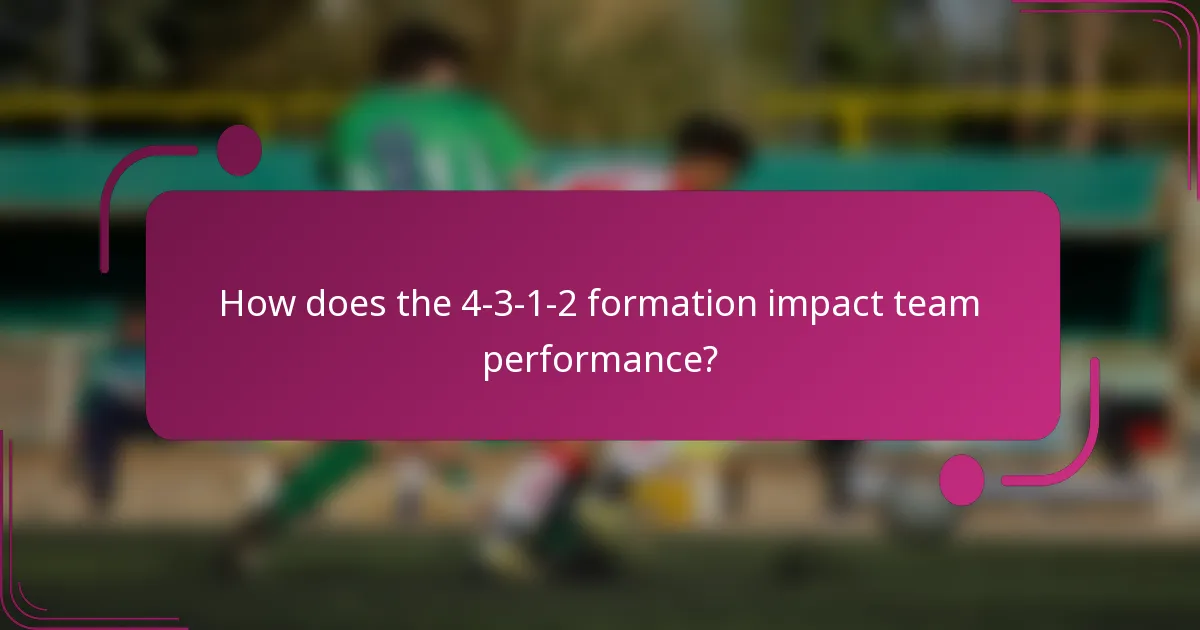 How does the 4-3-1-2 formation impact team performance?