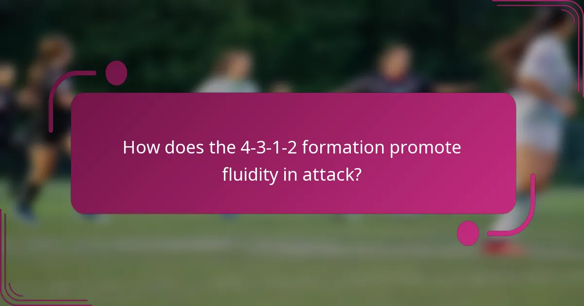 How does the 4-3-1-2 formation promote fluidity in attack?