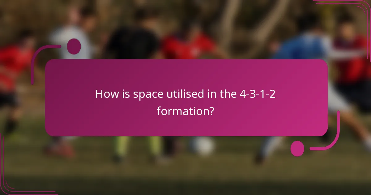 How is space utilised in the 4-3-1-2 formation?