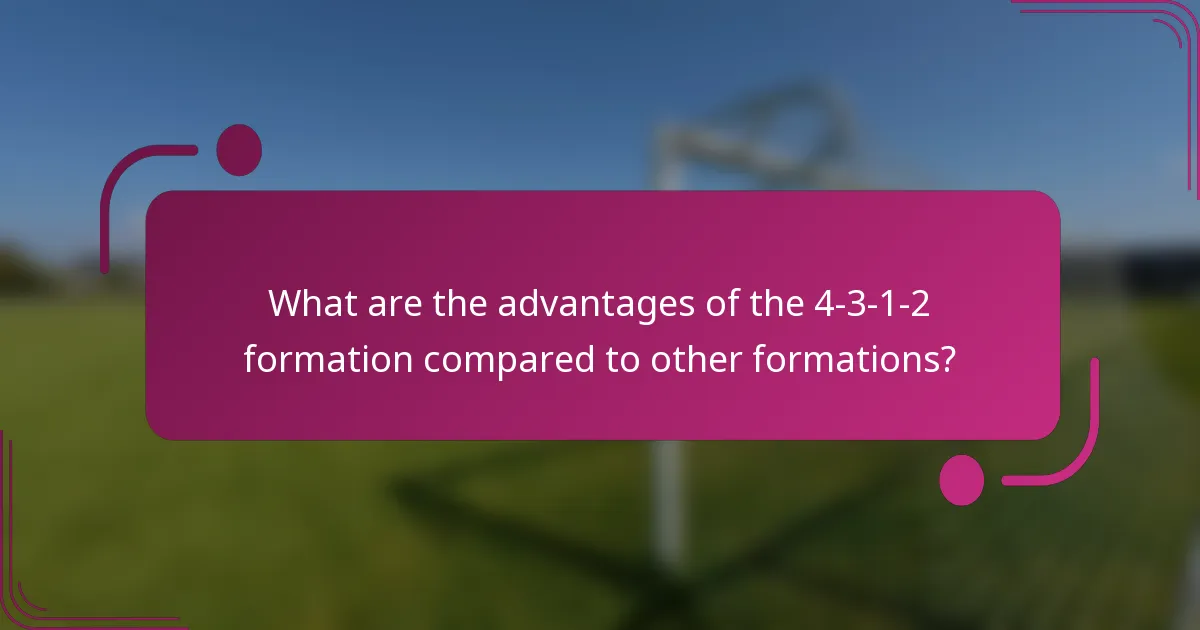 What are the advantages of the 4-3-1-2 formation compared to other formations?