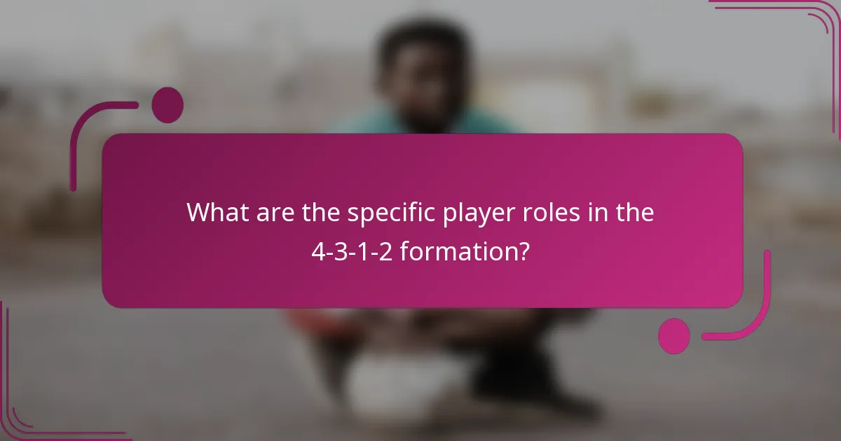 What are the specific player roles in the 4-3-1-2 formation?
