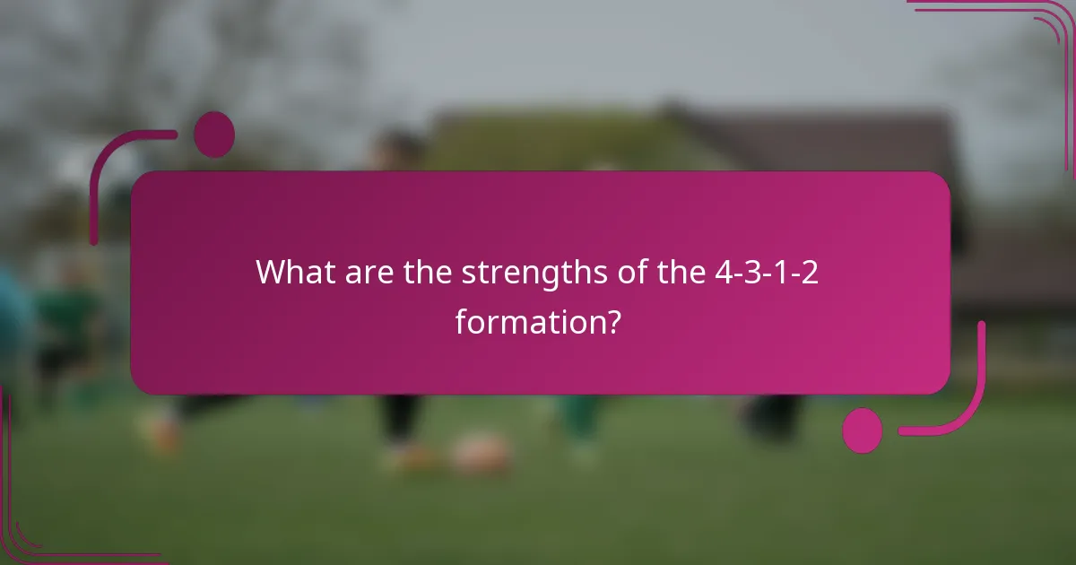 What are the strengths of the 4-3-1-2 formation?