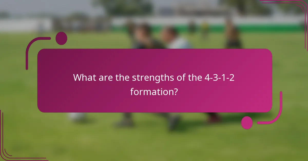 What are the strengths of the 4-3-1-2 formation?