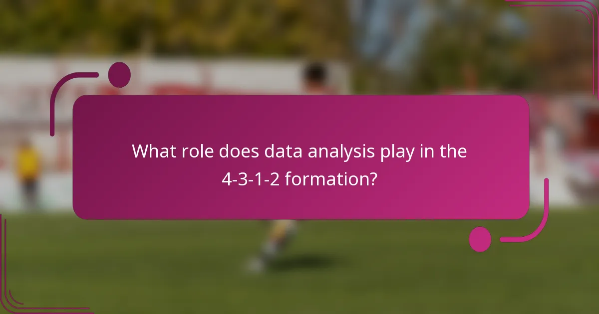 What role does data analysis play in the 4-3-1-2 formation?